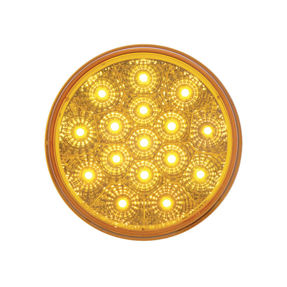 16 LED 4" Reflector Turn Signal Light - Amber LED/Amber Lens
