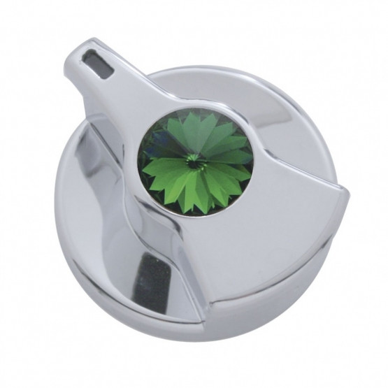 41260-UP TIMER KNOB WITH GREEN CRYSTAL FOR PETERBILT