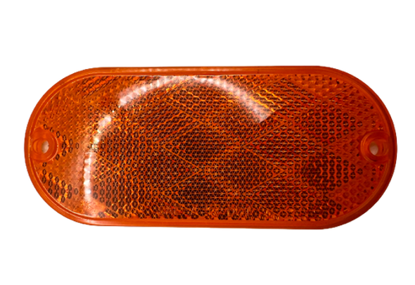 30711-UP 4" X 2" Oval Quick Mount Reflector - Amber