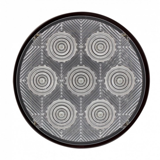 7 LED 4" Round Competition Series Light (Stop, Turn & Tail) - Red LED/Clear Lens (Bulk)