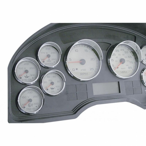 Chrome Small Gauge Bezel With Visor for 2007+ International