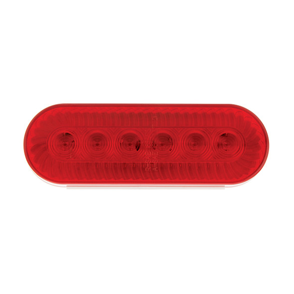 20 LED 6" Oval Turbine Light (Stop, Turn & Tail) - Red LED/Red Lens