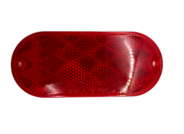 30712-UP 4" X 2" Oval Quick Mount Reflector - Red