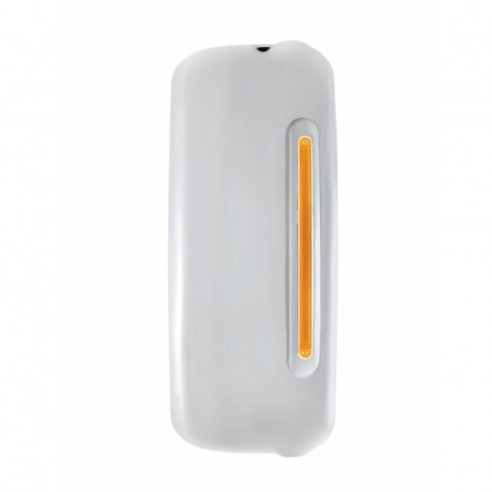 Mirror Cover With 24 Amber LED 12" GloLight For 2005+ Freightliner Century/Columbia- Passenger-Amber Lens