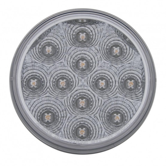 12 LED 4" Reflector Auxiliary/Utility Light - White LED/Clear Lens