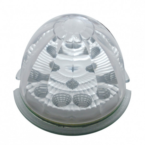 17 LED Reflector Watermelon Maze Cab Light - Amber LED/Clear Lens