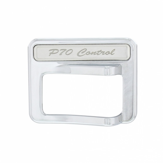 41766-UP CHROME ROCKER SWITCH COVER FOR PETERBILT 579 (2013-2019) & 567 (2014-2018)- PTO CONTROL