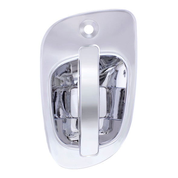 6 Blue LED Chrome Door Handle Cover for Freightliner - Driver