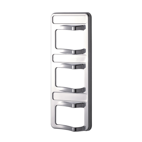 41768-UP CHROME 3-ROCKER SWITCH COVER FOR PETERBILT 579 (2013-2019) & 567 (2014-2018)- 3 SWITCHES