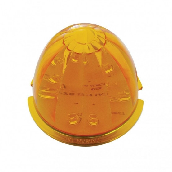 Fog Light Cover With Amber LED Watermelon Light & Visor For 2007-17 KW T660- Passenger -Amber Lens