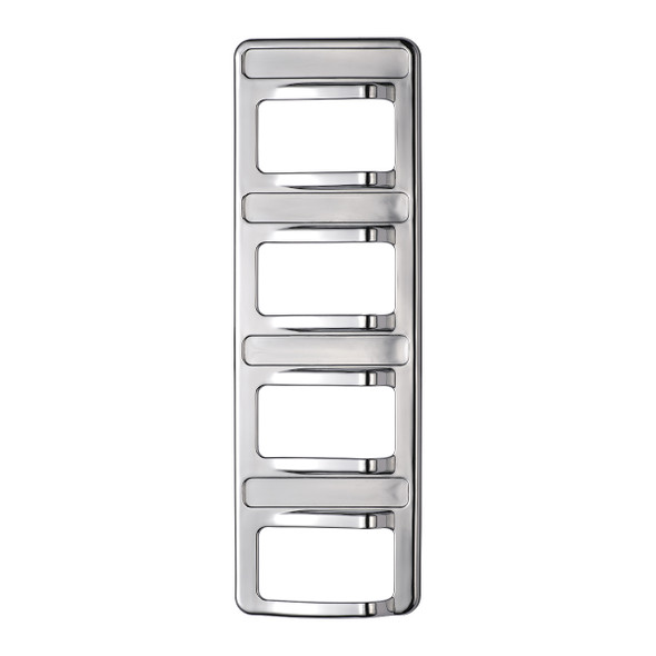 41769-UP CHROME 4-ROCKER SWITCH COVER FOR PETERBILT 579 (2013-2019) & 567 (2014-2018)- 4 SWITCHES