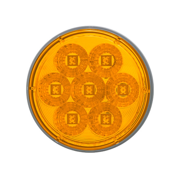 7 LED 4" Reflector Turn Signal Light - Amber LED/Amber Lens