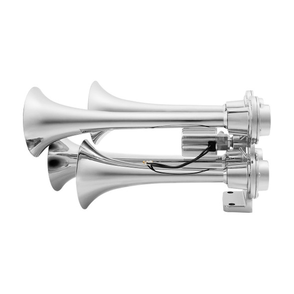 4 Trumpet Mini Train Horn-Chrome