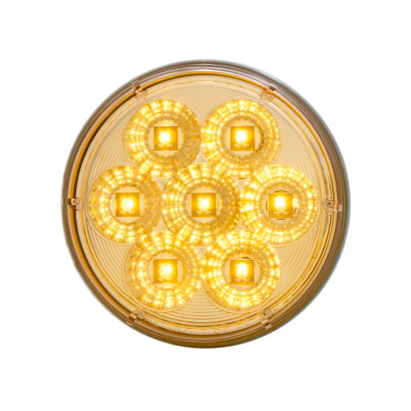 7 LED 4" Reflector Turn Signal Light - Amber LED/Clear Lens