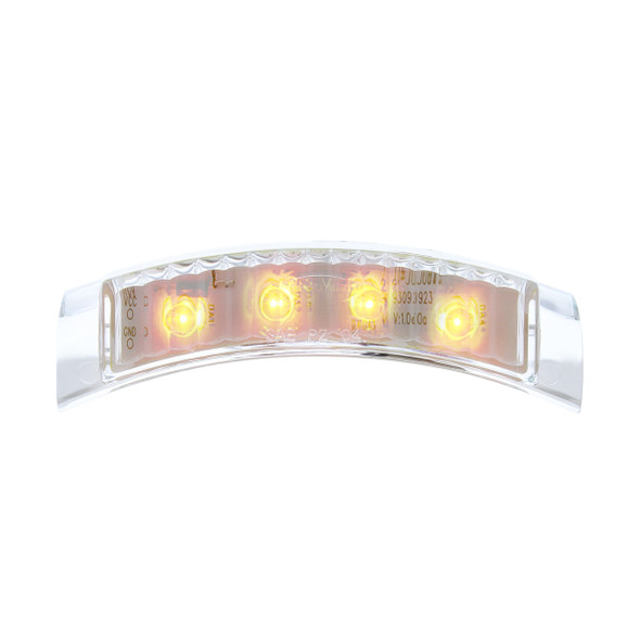4 LED Headlight Turn Signal Light - Amber LED/Clear Lens