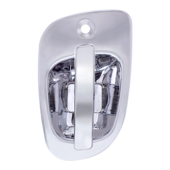 6 Red LED Chrome Door Handle Cover for Freightliner - Driver