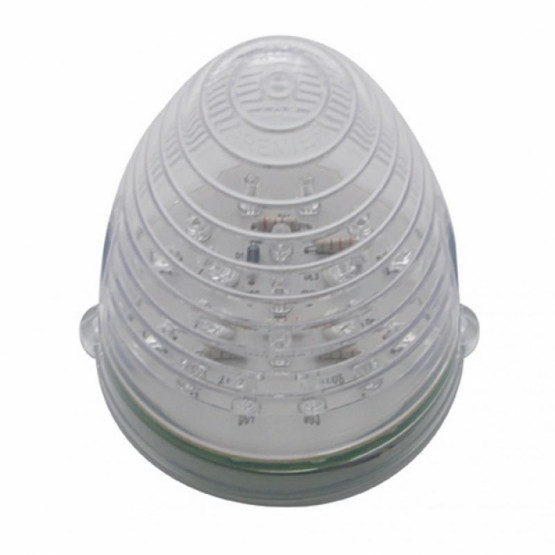 Fog Light Cover With 19 LED Beehive Light & Visor For 2007-17 KW T660 (Passenger) - Amber LED/ Clear Lens