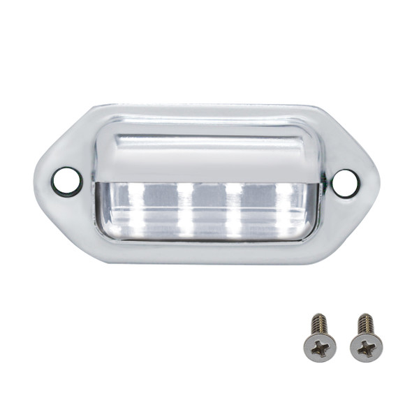 4 White LED Chrome License Plate Light/Utility Light (Bulk)
