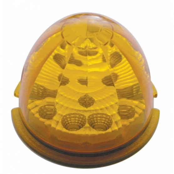 17 LED Reflector Watermelon Flush Mount Kit With Low Profile Bezel - Amber LED/Amber Lens