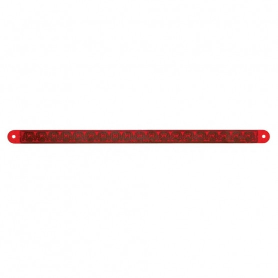 19 LED 12" Reflector Light Bar (Stop, Turn & Tail) - Red LED/Red Lens