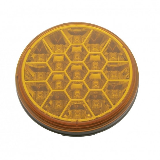19 LED 4" Reflector Turn Signal Light - Amber LED/Amber Lens