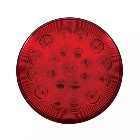21 LED "Competition Series" 4" Round Light (Stop, Turn & Tail) - Red LED/Red Lens