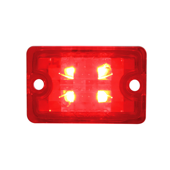 4 LED Small Rod Light Only - Red LED/Red Lens (Bulk)