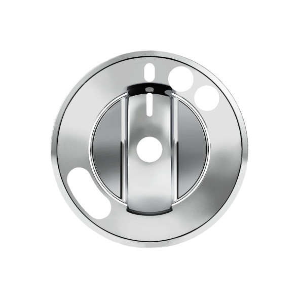 Chrome Plastic 2-Piece Headlight With Fog Light Switch Cover For 2008-2017 Freightliner Cascadia