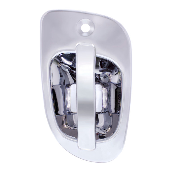 6 White LED Chrome Door Handle Cover for Freightliner - Passenger