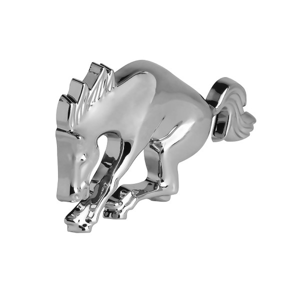 Plastic Bucking Horse Emblem - Chrome
