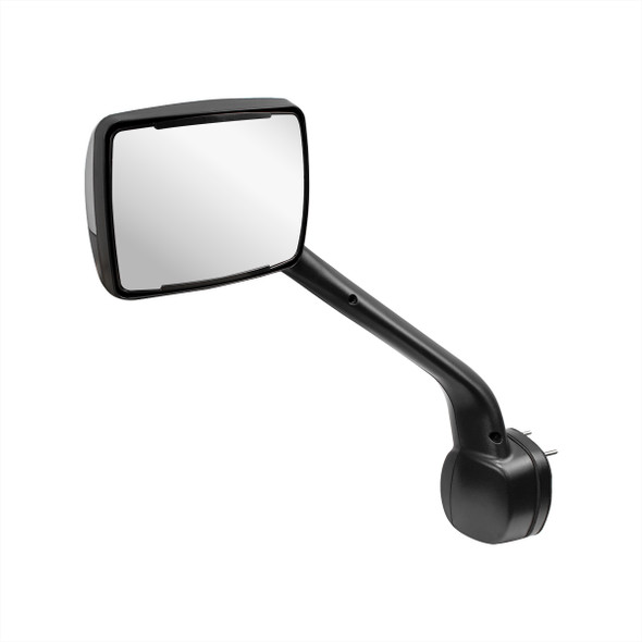 Chrome Hood Mirror Assembly W/ Sequential LED Turn Signal For 2013-2021 Kenworth T680 & Peterbilt 579 - Driver