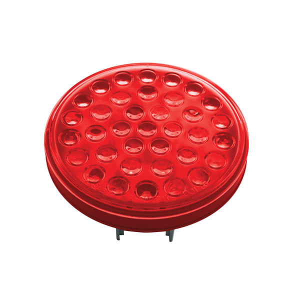 2" Bolt Pattern SS Spring Loaded Bar With 6X 36 LED 4" Lights -Red LED & Lens (Pair)