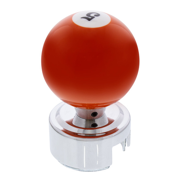 Number 5 Pool Ball Gearshift Knob For 13/15/18 Speed Eaton Style Shifters