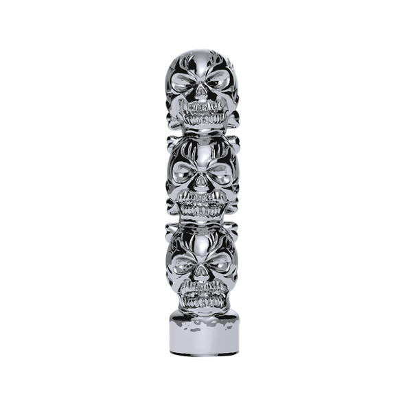 1/2"-13 Thread-On 3 Skull Shift Knob-Chrome