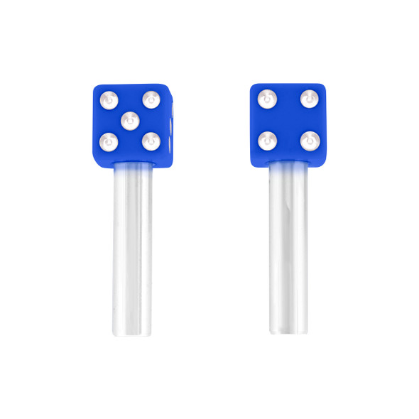 Dice Door Lock Knobs - Blue (2Pc/Set)