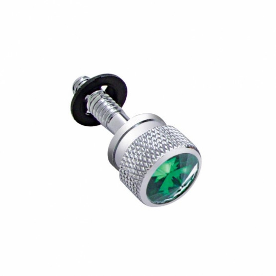 23850B-UP DASH SCREW WITH GREEN CRYSTAL FOR PETERBILT (2001-2005)(BULK)