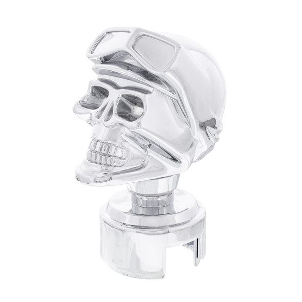 Skull Biker Gearshift Knob With 13/15/18 Speed Adapter - Chrome