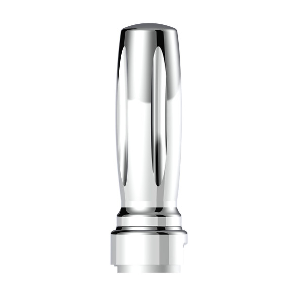 M30X3.5 Thread-On Vegas Style Gearshift Knob With 13/15/18 Speed Adapter - Chrome/Vertical