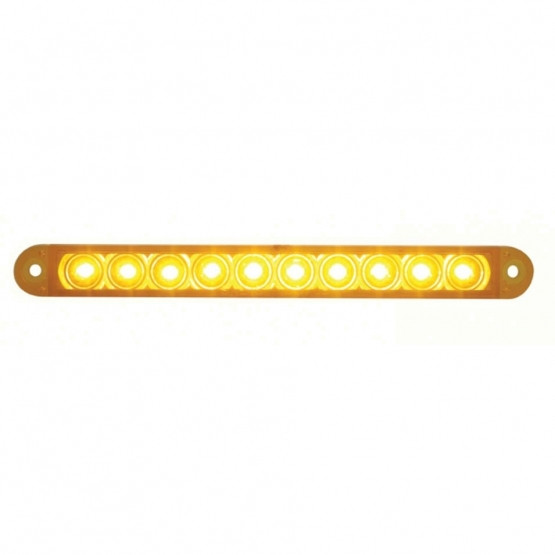 10 LED 6-1/2" Turn Signal Light Bar - Amber LED/Amber Lens (Bulk)