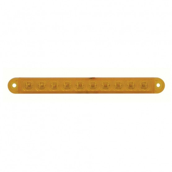 10 LED 6-1/2" Turn Signal Light Bar - Amber LED/Amber Lens (Bulk)
