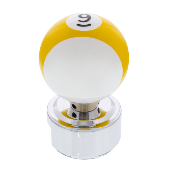 Number 9 Pool Ball Gearshift Knob For 13/15/18 Speed Eaton Style Shifters