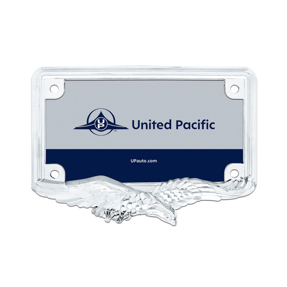 Eagle Motorcycle License Plate Frame - Chrome