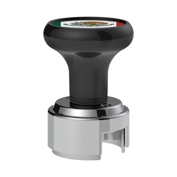 Thread-On Gearshift Knob With 13/15/18 Speed Adapter & Mexico Flag Sticker - Black