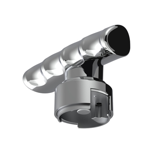 Thread-On T-Shape Gearshift Knob With Chrome 13/15/18 Speed Adapter - Chrome