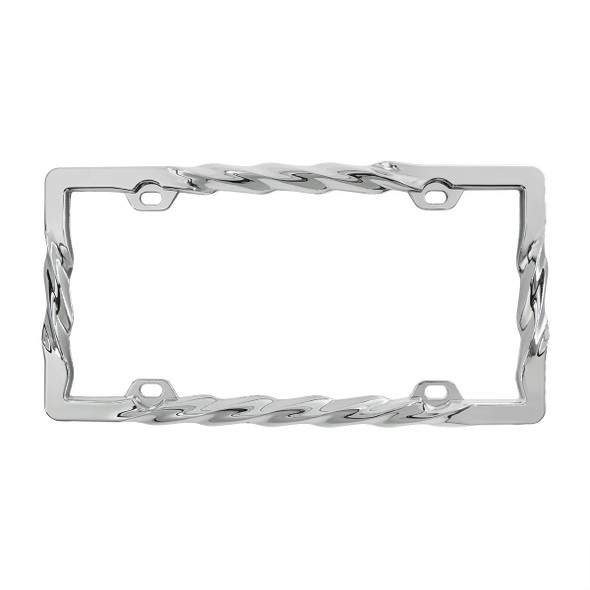 Chrome Twist License Plate Frame