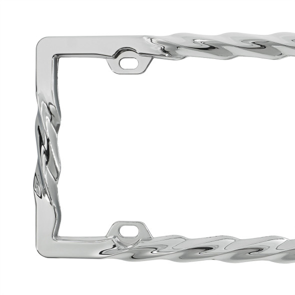 Chrome Twist License Plate Frame