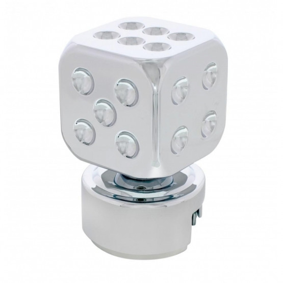 Dice Gearshift Knob With 13/15/18 Speed Adapter - Chrome