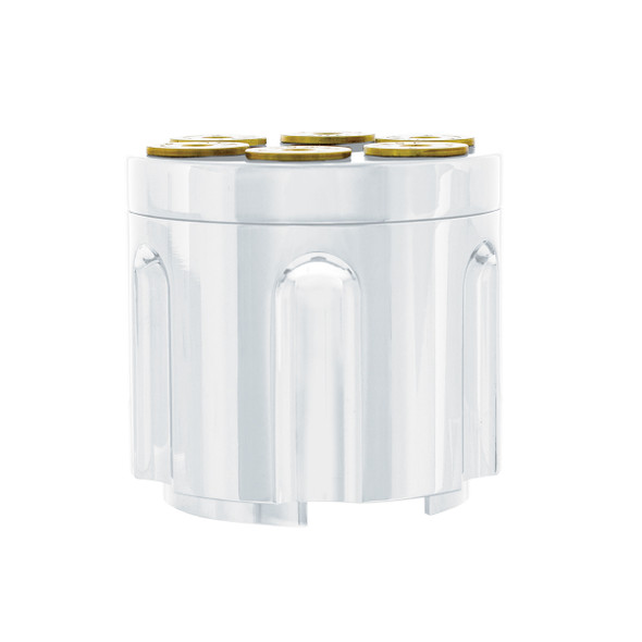 Gun Cylinder 13/15/18 Speed Gearshift Knob - Pearl White