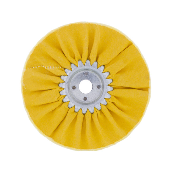 6" Yellow Treated Airway Buff - 5/8" & 1/2" Arbor