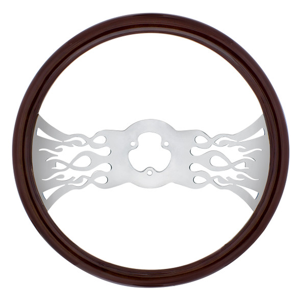 18" Wood Steering Wheel - Inferno